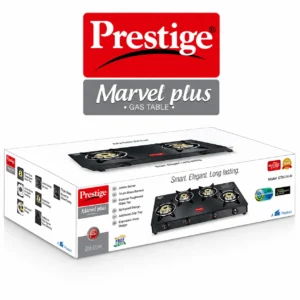 Prestige Marvel Plus 4 Burner Gas Stove | Toughened Glass Top, Jumbo Burners & Spill-Proof Design - Image 4