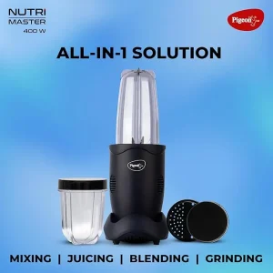 Pigeon Nutri Master 400W Mixer Grinder & Juicer | All-in-One Kitchen Appliance with Stainless Steel Jars | 1-Year Motor Warranty - Image 3