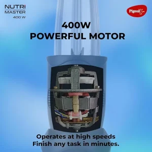 Pigeon Nutri Master 400W Mixer Grinder & Juicer | All-in-One Kitchen Appliance with Stainless Steel Jars | 1-Year Motor Warranty - Image 5