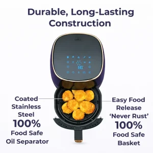 Pigeon Healthifry Plus 1400W Digital Air Fryer | Oil-Free Healthy Cooking | Touch Panel Air Fryer - Image 6