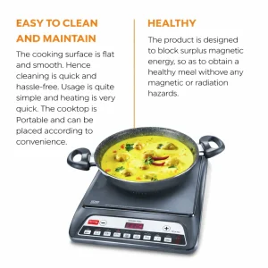 Prestige PIC 20 NEO Induction Cooktop 1600W | Indian Menu Options | Automatic Voltage Regulator | Preset Timer | Energy Efficient Induction Stove - Image 4
