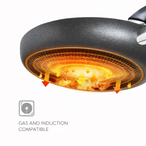 Prestige Omega Deluxe Granite 3 Piece Cookware Set | Fry Pan 24cm, Tawa 28cm, Kadai 24cm with Lid | Induction & Gas Compatible - Image 5