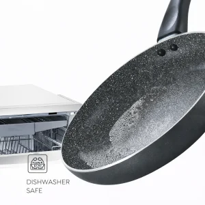 Prestige Omega Deluxe Granite 3 Piece Cookware Set | Fry Pan 24cm, Tawa 28cm, Kadai 24cm with Lid | Induction & Gas Compatible - Image 6