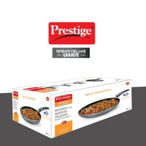 Prestige Omega Deluxe Granite Non-Stick Fry Pan with Glass Lid (20cm/24cm/26cm) | Induction & Gas Compatible - Image 5
