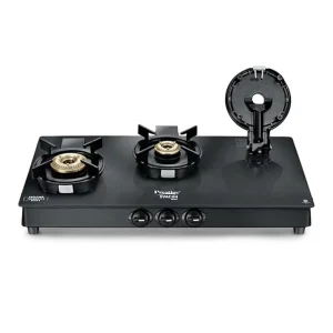 Prestige Svachh Neo 3 Burner Gas Stove | Liftable Burners, Toughened Glass, Jumbo Brass Burner, ISI Certified