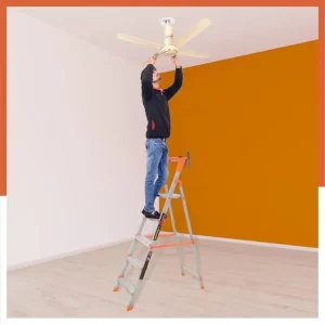 Qualis Hybrid Ladder 5 Step With Tool Tray | Aluminium Ladder | 5 Step Aluminium Ladder | Heavy Duty Light Weight | Anti Skid | 150Kg Load Capacity - Image 5