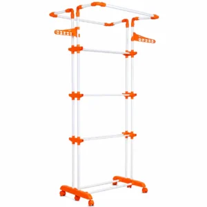 Qualis King Jumbo 3 Layer Cloth Drying Stand with Wheels Foldable Extra Large Space Saving Laundry Rack - Image 3