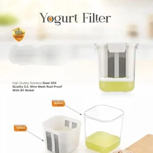 Saket Yogurt Filter With 1100ml Mash Strainer & 1800ml Container For Yogurt & Shreekhand Maker - Image 3
