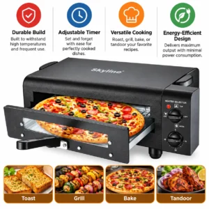 Skyline Electric Tandoor 2200W with Timer (VTL-4242) | Multipurpose Oven for Grilling, Roasting & Baking - Image 3