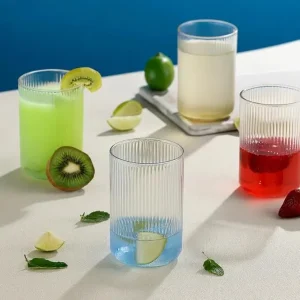 Super Mom Casa Glass Pack of 6 – 300ml Plastic Unbreakable Drinking Glass Set for Juice & Water