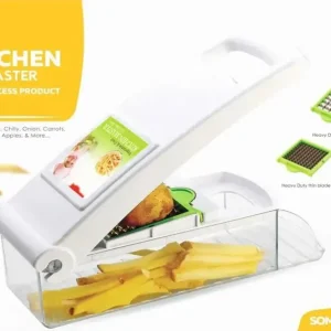 Super Mom Kitchen Master Vegetable & Fruit Chopper with 2 Blades – Manual Vegetable Chopper for Kitchen