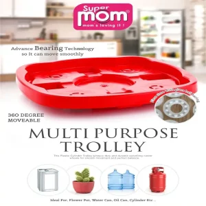 Super Mom Multipurpose & Gas Trolley – Heavy Duty Cylinder Trolley for Kitchen & Home