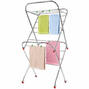 SS CLOTH STAND 6FT with wheel DLX_2