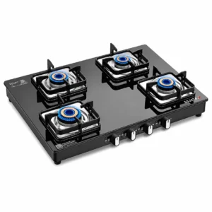 Sujata Classic Glass Cooktop | Toughened Glass Gas Stove with SABAF Valve, Manual Ignition, 2, 3 & 4 Burner - Image 6