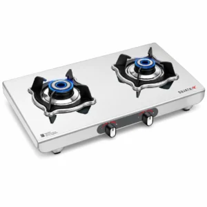 Sujata Sterno Stainless Steel Cooktop | SABAF Valve Gas Stove with Glossy SS Body | 2, 3 & 4 Burner - Image 3