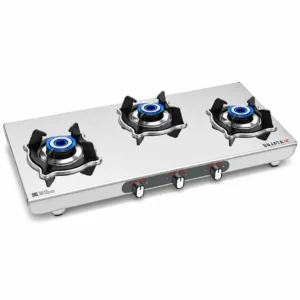 Sujata Sterno Stainless Steel Cooktop | SABAF Valve Gas Stove with Glossy SS Body | 2, 3 & 4 Burner - Image 4