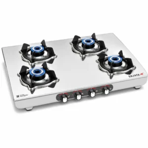 Sujata Sterno Stainless Steel Cooktop | SABAF Valve Gas Stove with Glossy SS Body | 2, 3 & 4 Burner - Image 6