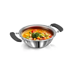 Signoraware Artista Tri-Ply Mini Kadhai 12cm (500ml) | Stainless Steel | Gas & Induction Compatible | Premium Cookware (31134)