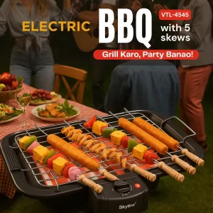 Skyline Electric BBQ Grill with 5 Skewers 2000W (VTL-4545) – Portable Electric Barbecue Grill - Image 11