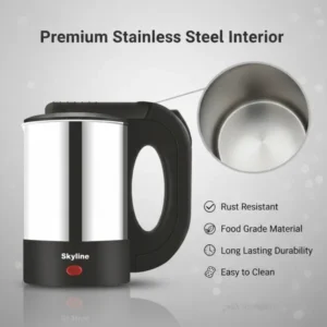 Skyline Electric Kettle 600W 0.5 Litre – Compact Travel Kettle for Quick Boiling - Image 5