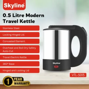 Skyline Electric Kettle 600W 0.5 Litre – Compact Travel Kettle for Quick Boiling - Image 7