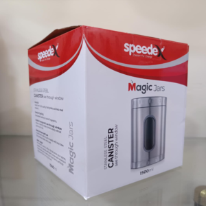 Speedex Stainless Steel Magic Jar with Front Window – Airtight Kitchen Storage Canister (500ml–2000ml)