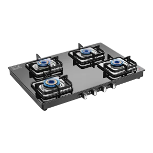 Sujata Classic Glass Top Gas Stove (2/3/4 Burner) | SABAF Italian Valve, 8mm Toughened Glass, Manual Ignition