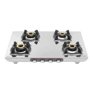 Sujata Sterno Stainless Steel Gas Stove (2/3/4 Burner) | SABAF Italian Valve, 2mm SS Body, Manual Ignition