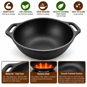 VARUDI CAST IRON KADAI _FEATURES
