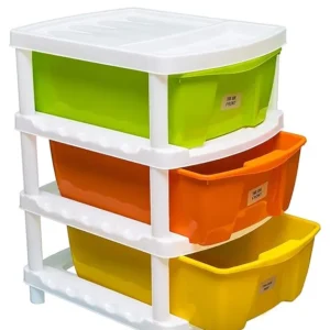 Neoveer Spacer Multipurpose Drawer 3 Container – Plastic Multi colour Drawer Organizer for Home, Office & Kitchen - Image 3