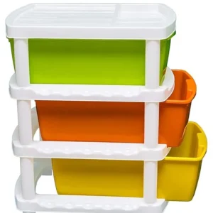 Neoveer Spacer Multipurpose Drawer 3 Container – Plastic Multi colour Drawer Organizer for Home, Office & Kitchen - Image 4