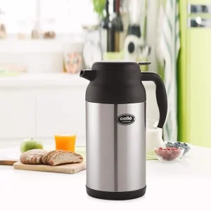 Cello Armour Vacuum Steel Insulated Flask 800ml, 1200ml, 1600ml & 2000ml, Stainless Steel Hot & Cold Bottle for Tea, Coffee & Soup