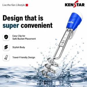 Kenstar Star Lux Immersion Water Heater Rod | Shockproof & Waterproof Heating Rod | 1000W & 1500W - Image 3