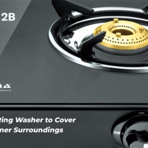 Kutchina EVO 2 Burner Gas Stove Black Glass Top | Glass Top Gas Stove | 2 Year Warranty On Glass | 6mm Tempered Glass - Image 5