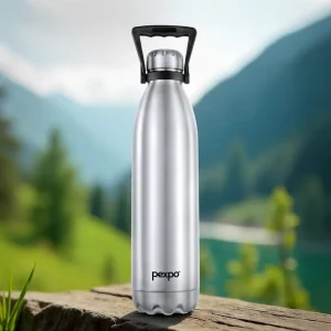 PEXPO ECHO 2000ml Insulated Stainless Steel Water Bottle | Hot & Cold Vacuum Flask | Leakproof, ISI Certified, Made in India