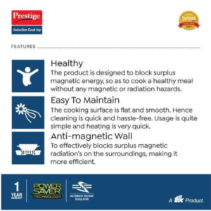 Prestige Xpress Induction Cooktop 1200W | Energy Efficient Portable Stove with Preset Menu & Voltage Regulator - Image 5