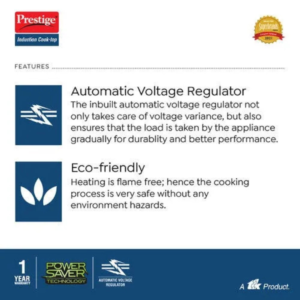 Prestige Xpress Induction Cooktop 1200W | Energy Efficient Portable Stove with Preset Menu & Voltage Regulator - Image 6