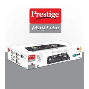 Prestige Marvel Plus 4 Burner Long Gas Stove GTM04 | Toughened Glass Top, Manual Ignition, High Efficiency Burners - Image 5