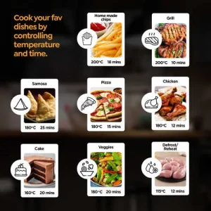 Prestige Nutrify 4.5L Digital Air Fryer 1200W | Touch Screen Panel, Oil-Free Cooking, Multi-Function - Image 4