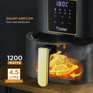 Prestige Nutrify 4.5L Digital Air Fryer 1200W | Touch Screen Panel, Oil-Free Cooking, Multi-Function - Image 6