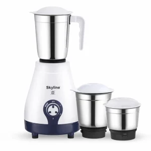 Skyline 600W Mixer Grinder with 3 Jars (VTL-4400) – Heavy-Duty Kitchen Mixer Grinder for Grinding & Blending
