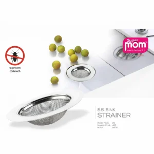 Super Mom Stainless Steel Sink Strainer – Round Sink Jali for Kitchen Drain | Rust-Free & Durable