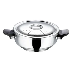 Vinod 18/8 Stainless Steel Magic Pressure Cooker with Glass & Strainer Lid Outer Lid - Image 6