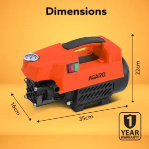 Agaro Supreme 1800W High Pressure Washer | Powerful Car & Bike Cleaner | 120 Bar Pressure | Home & Outdoor Cleaning Machine - Image 6