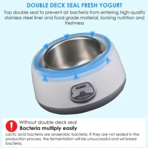 Agaro Classic Electric Yogurt Maker 33603 | Automatic Homemade Curd & Yogurt Maker Machine for Kitchen - Image 3