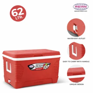 Asian Thermo-Wagon Insulated Ice Box 62 Ltr – Extra Large Portable Ice Cooler for Picnic, Camping & Outdoor Use | Made in India