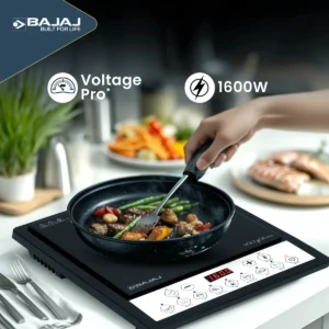 Bajaj 160TS Neo 1600W Induction Cooktop | 9 Preset Menus | Voltage Pro Technology | Digital Display | Energy Efficient Stove - Image 6