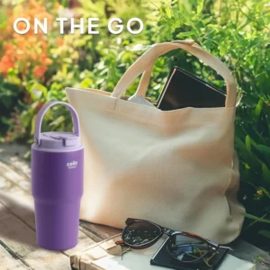 Cello Quench Go Insulated Travel Tumbler with Lid & Straw, Stainless Steel Hot & Cold Bottle (600ml/850ml) - Image 4