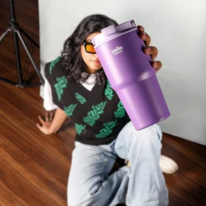 Cello Quench Go Insulated Travel Tumbler with Lid & Straw, Stainless Steel Hot & Cold Bottle (600ml/850ml) - Image 6