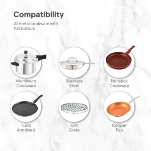 Cello Trion Infrared Cooktop 2200W | Feather Touch Panel | Radiant Heating | Compatible with All Cookware - Image 7
